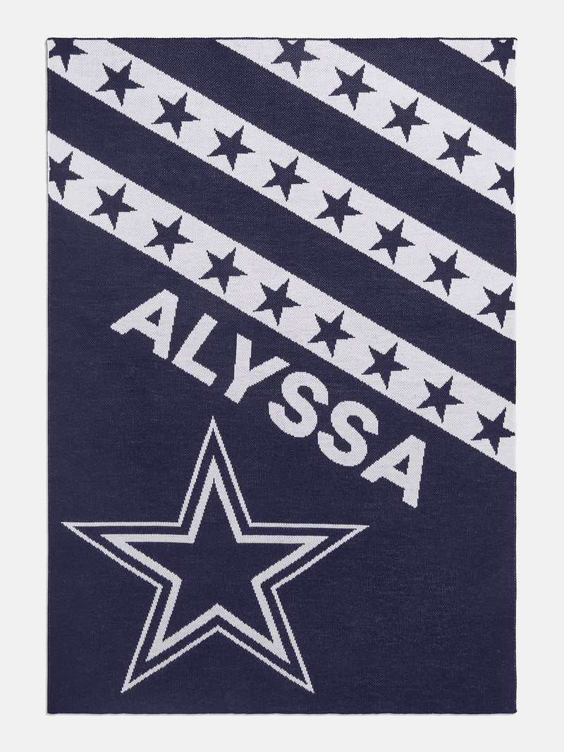 BaubleBar Dallas Cowboys NFL Custom Blanket: Diagonal Star Print - Dallas Cowboys - 
    Custom, machine washable blanket
  
