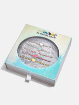 BaubleBar Sweetheart Kids' Pisa Bracelet Set - Pave Hearts -
Five gold beaded stretch bracelets