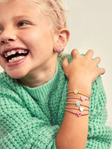 BaubleBar Sweetheart Kids' Pisa Bracelet Set - Pave Hearts -
Five gold beaded stretch bracelets
