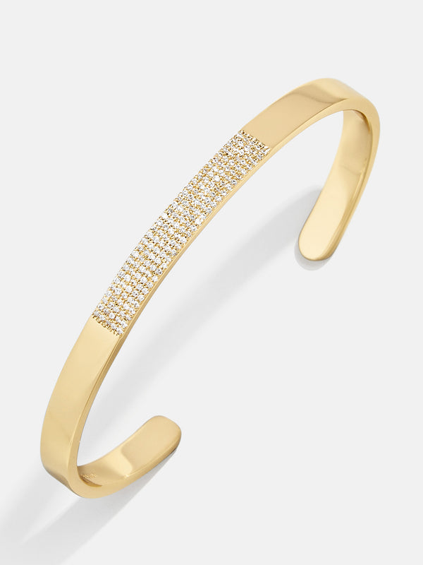 Michaela 18K Gold Cuff Bracelet - Gold/Pavé
