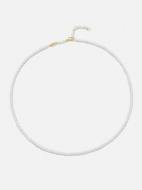 Ashley 18K Gold & Pearl Necklace - White