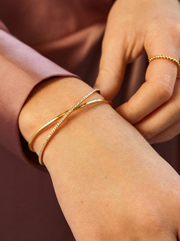 Shayla 18K Gold Cuff Bracelet - Gold
