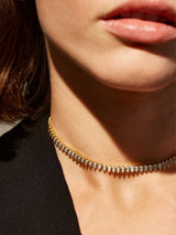 BaubleBar Julia 18K Gold Adjustable Tennis Necklace - Gold/Pavé - 
    18K gold plated sterling silver, Cubic Zirconia stones