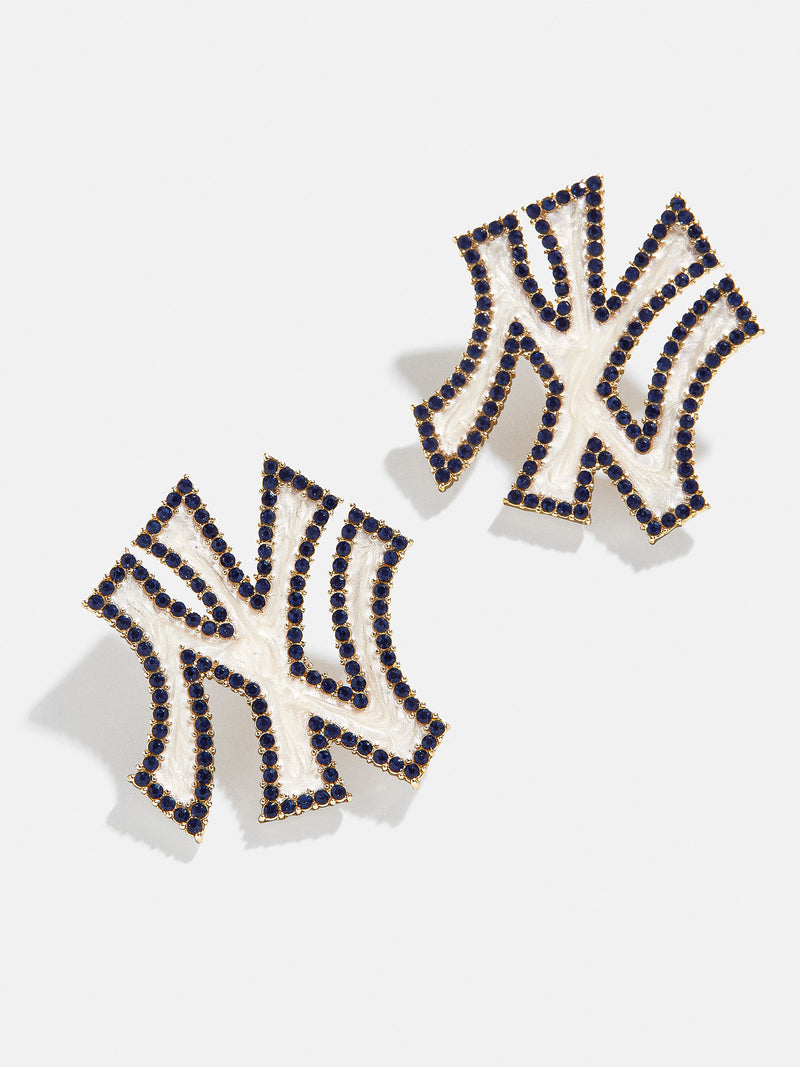 BaubleBar MLB Statement Stud Earrings - New York Yankees - 
    MLB earrings
  

