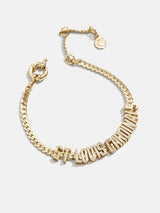BaubleBar MLB Gold Curb Chain Bracelet - St. Louis Cardinals - 
    MLB chain bracelet
  
