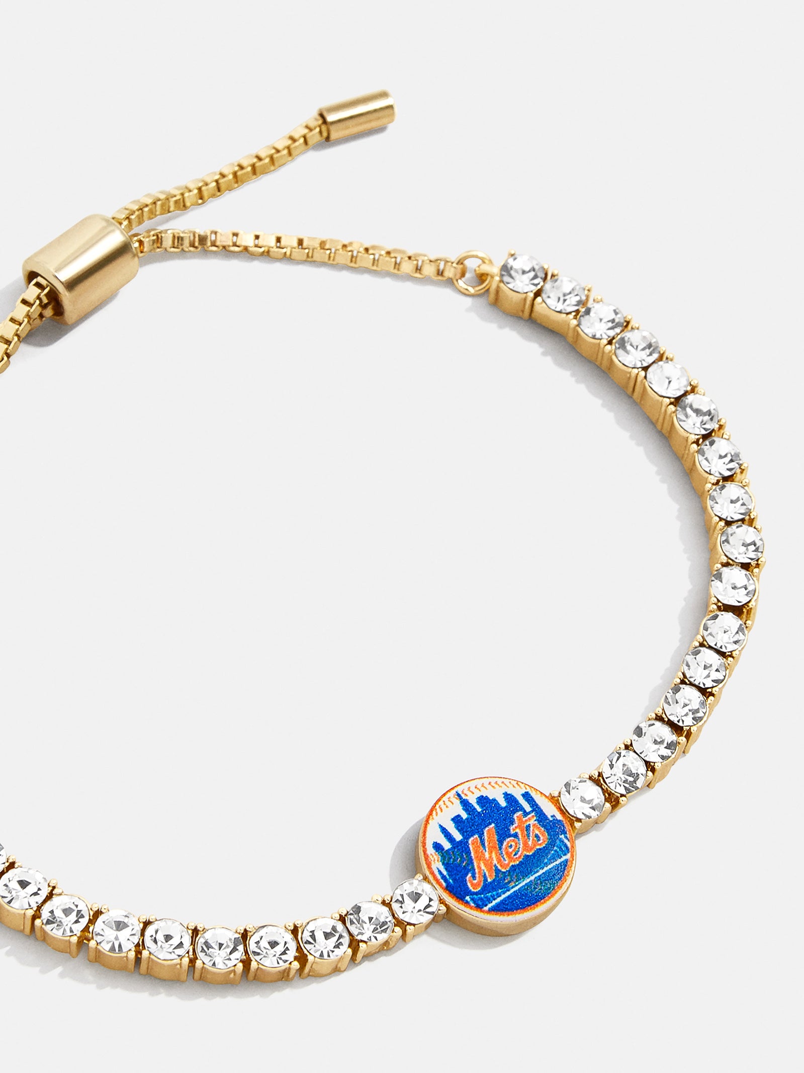 Women's BaubleBar Gold New York Giants Pull-Tie Tennis Bracelet