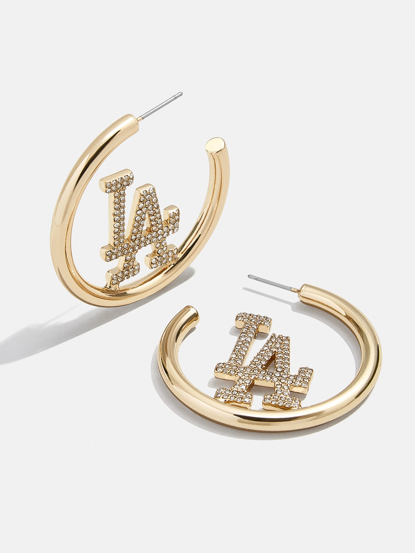 Baublebar MLB Gold Logo Hoops - Los Angeles Dodgers