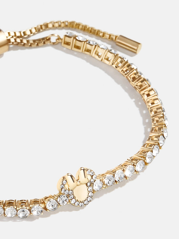Minnie Mouse Disney Tennis Bracelet - Clear/Gold