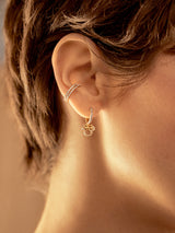 BaubleBar Minnie Mouse Disney 18K Gold Plated Sterling Silver Huggie Charm Earrings - Minnie Mouse - 
    Disney huggie hoop earrings