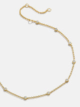 BaubleBar Yasmine 18K Gold Anklet - Clear/Gold - 
    18K Gold Plated Sterling Silver
  
