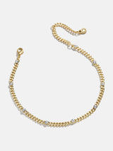 BaubleBar Cassandra Anklet - Gold -
Gold chain with glass stones