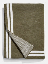 BaubleBar Your Name In Stripes Custom Blanket - Natural / Olive - 
    Custom, machine washable blanket
  
