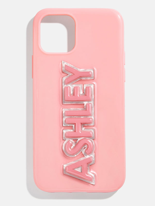 Block Font Custom iPhone Case - Blush/Blush