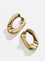 BaubleBar Michel Hoop Earrings - Gold - 
    Curb chain hoops