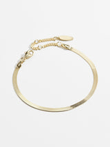 BaubleBar 18K Gold Plated Sterling Silver -
Gold herringbone bracelet
