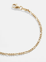 BaubleBar Figaro 18K Gold Bracelet - Gold -
Limited Time: Enjoy 20% Off
