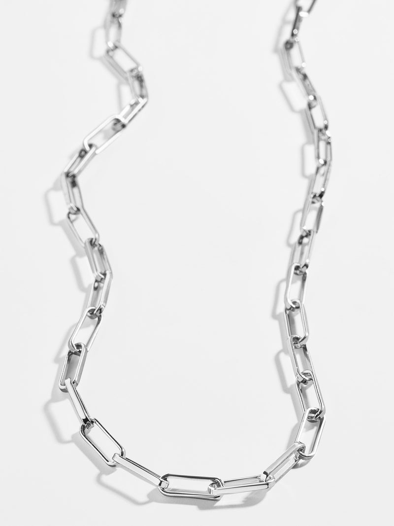 BaubleBar Silver - 
    Paperclip chain necklace
  
