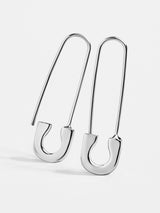 BaubleBar Sterling Silver -
Safety pin earrings