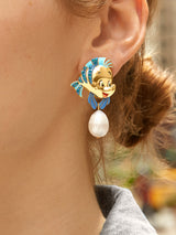 BaubleBar Flounder disney Earrings - Blue - 
    Disney pearl drop earrings