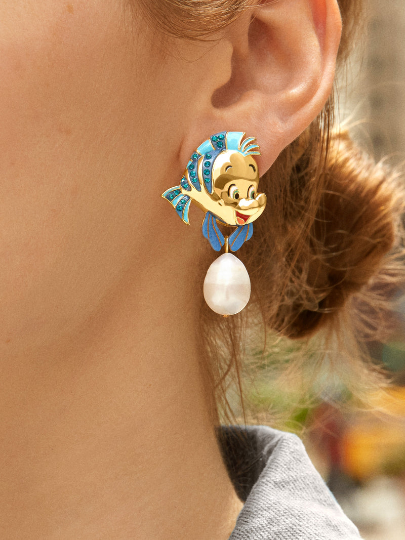 BaubleBar Flounder disney Earrings - Blue - 
    Disney pearl drop earrings
  

