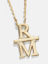 BaubleBar 14K Gold Stacked Initial Custom Necklace - Gold - 
    Enjoy 20% off - Ends Tomorrow
  
