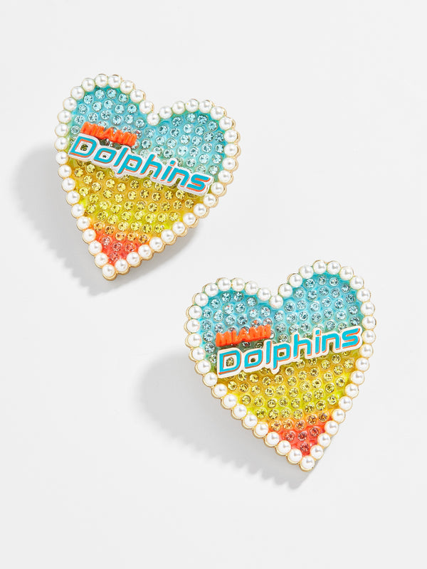 Miami Dolphins NFL Statement Stud Earrings - Miami Dolphins