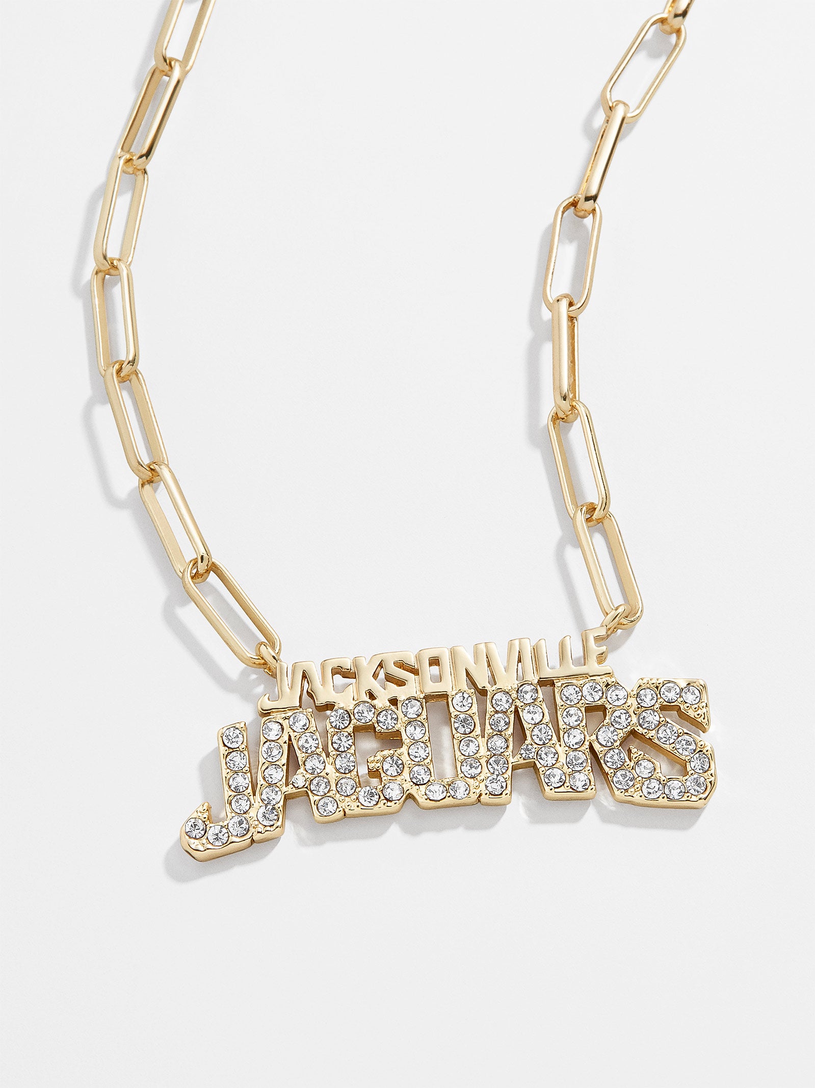 Baublebar Jacksonville Jaguars Paperclip Chain Necklace Gold
