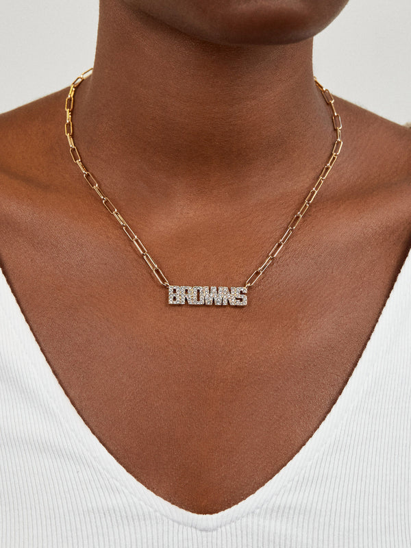 Cleveland Browns NFL Gold Chain Necklace - Cleveland Browns