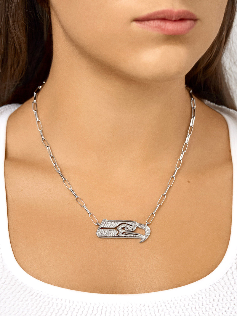 BaubleBar Seattle Seahawks NFL Silver Chain Necklace - 
    NFL necklace
  
