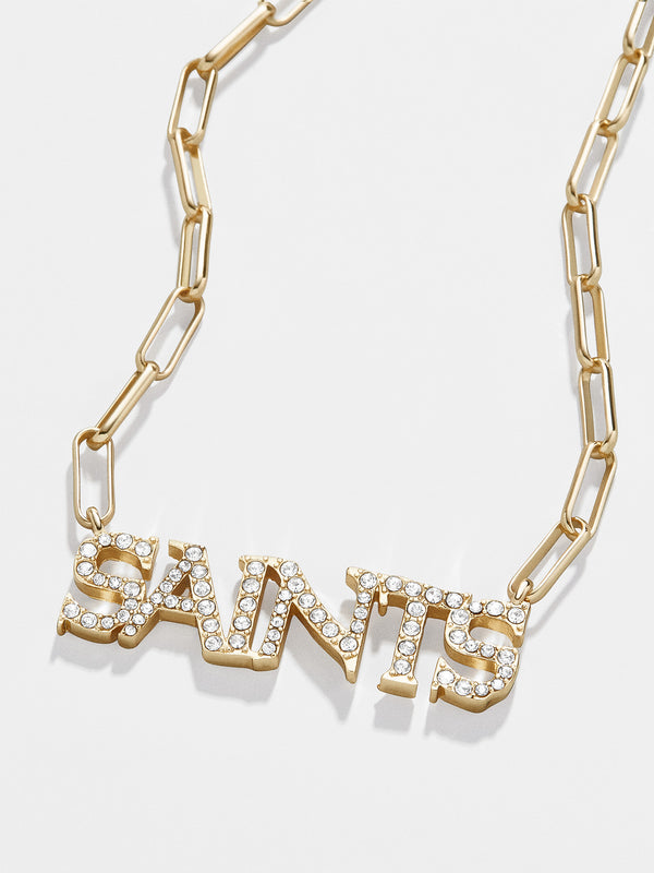 New Orleans Saints NFL Gold Chain Necklace - New Orleans Saints