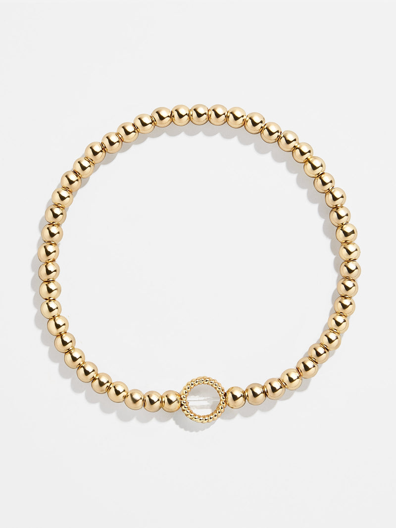 BaubleBar O - 
    Gold beaded stretch bracelet
  
