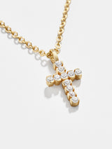 BaubleBar Agape 18K Gold Necklace - Gold/Pavé -
18K gold plated sterling silver, Cubic Zirconia stones