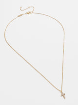 BaubleBar Agape 18K Gold Necklace - Gold/Pavé -
18K gold plated sterling silver, Cubic Zirconia stones
