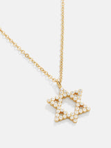 BaubleBar Star of David 18K Gold Necklace - Gold/Pavé -
It's Black Friday Week: Enjoy 30% off.