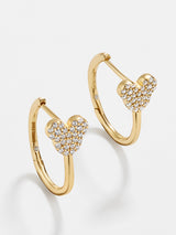 BaubleBar Mickey Mouse Disney 18K Gold Plated Sterling Silver Huggie Hoop Earrings - Gold/Pavé -
18K Gold Plated Sterling Silver, Cubic Zirconia stones