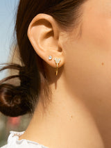 BaubleBar Mickey Mouse Disney 18K Gold Plated Sterling Silver Huggie Hoop Earrings - Gold/Pavé -
18K Gold Plated Sterling Silver, Cubic Zirconia stones