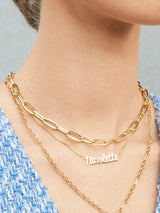 BaubleBar 18K Gold Box Chain Custom Nameplate Necklace - Gold - 
    Enjoy 20% off - This Week Only
  
