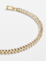 BaubleBar Miley Bracelet - Gold/Pavé - 
    Pavé curb chain bracelet
