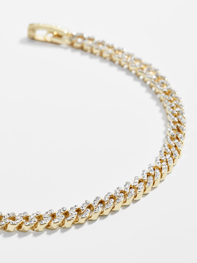 BaubleBar Miley Bracelet - Gold/Pavé - 
    Pavé curb chain bracelet
  
