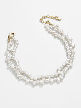 BaubleBar Teagan Pearl Layered Anklet  - White - 
    Chunky pearl anklet