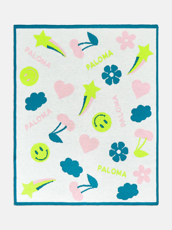 Happy Days Kids' Custom Blanket - Yellow/Pink/Blue