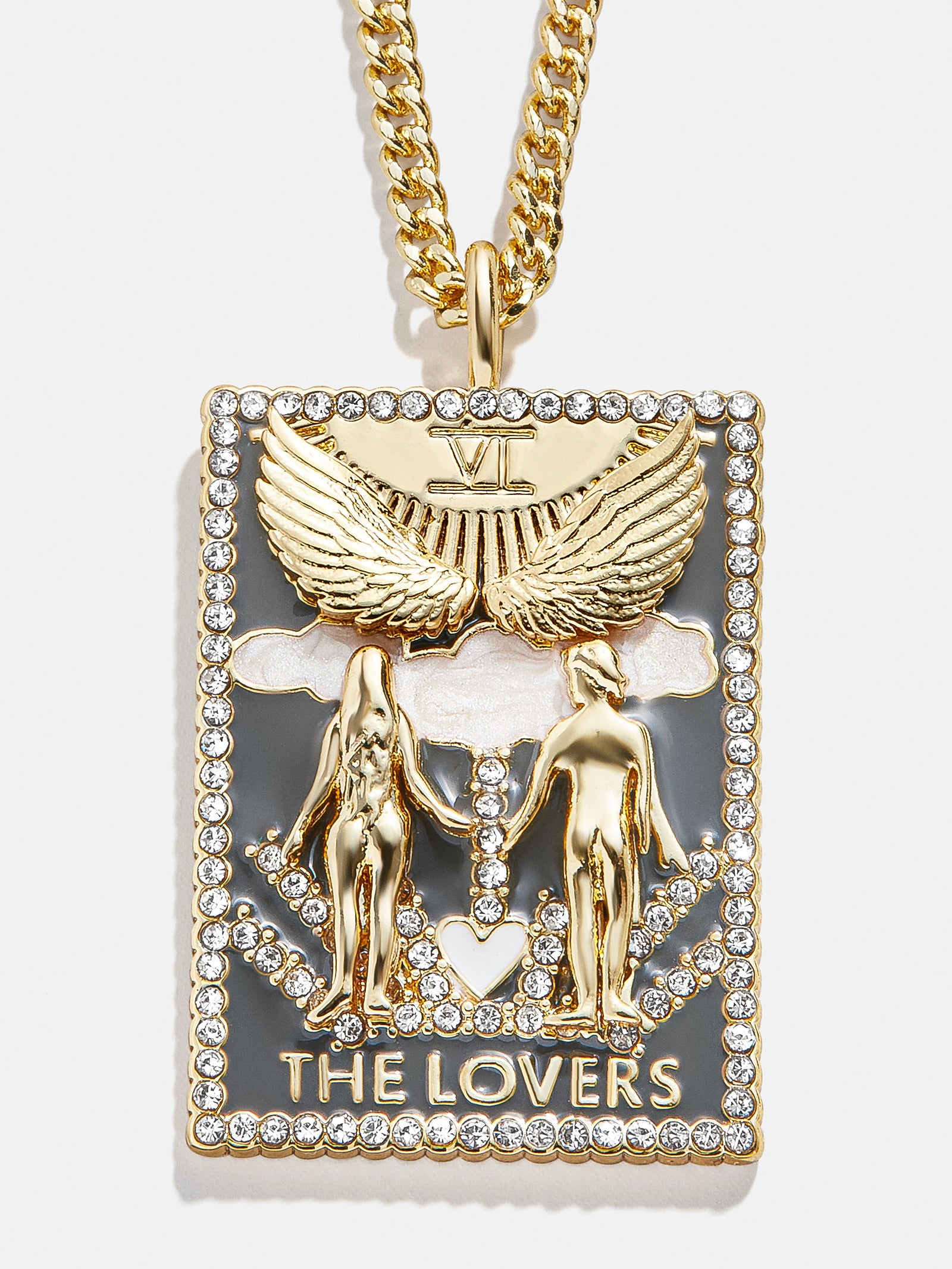 katolsk lejesoldat dele Tarot Card Necklace - The Lovers – Tarot card pendant necklace – BaubleBar
