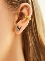 BaubleBar Mini Maleficent disney Earrings - Green - 
    Small Villain stud earrings
  
