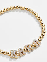 BaubleBar Pisa Custom Bracelet - Gold/Pavé - 
    Custom nameplate pisa bracelet