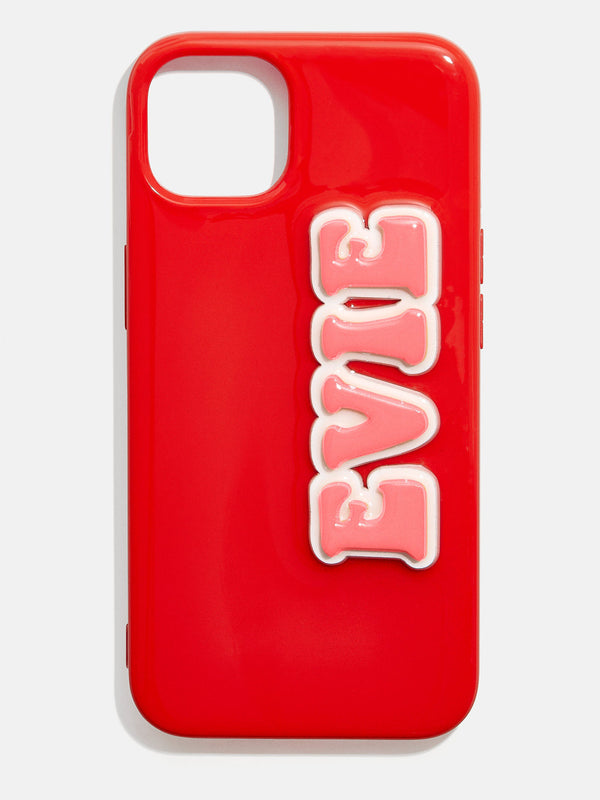 Retro Custom iPhone Case - Red/Pink