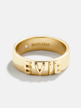 BaubleBar 18K Gold Custom Block Ring - Gold - 
    Enjoy 20% off - Ends Tonight
  
