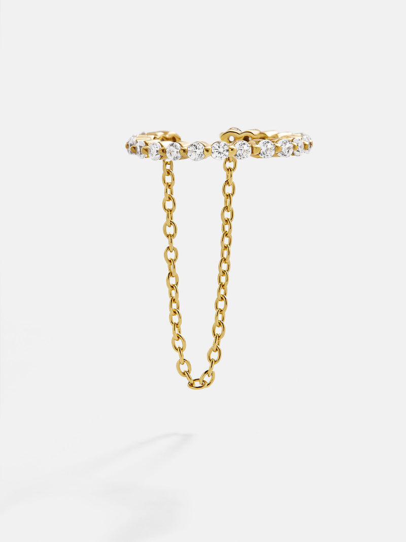 BaubleBar Kate 18K Gold Ear Cuff - Clear/Gold - 
    Enjoy 20% off - This Week Only
  
