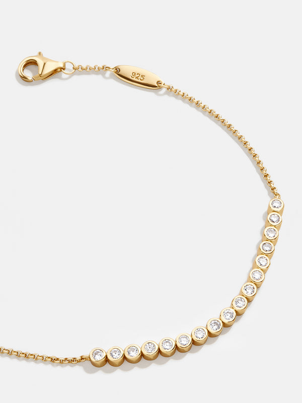 Sophie 18K Gold Tennis Bracelet - Clear/Gold