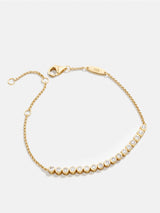 BaubleBar Sophie 18K Gold Tennis Bracelet - Gold/Pavé - 
    18K gold plated sterling silver, Cubic Zirconia stones