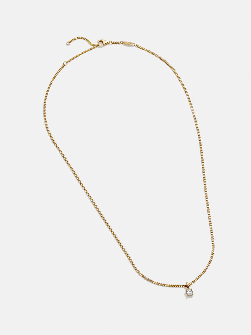 BaubleBar Victoria 18K Gold Necklace - Gold - 
    18K Gold Plated Sterling Silver, Cubic Zirconia stone
  

